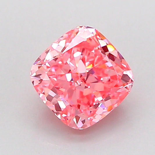 CUSHION 1.01 CARAT FANCY VIVID PINK VS1  EX EX STRONG