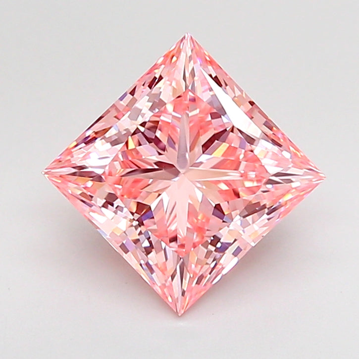 princess 2.53 carat fancy intense pink vvs2  ex ex slight