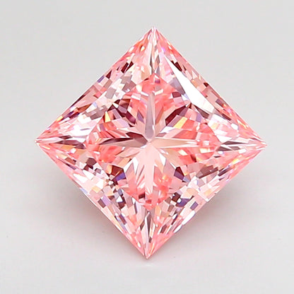 PRINCESS 2.53 CARAT FANCY INTENSE PINK VVS2  EX EX SLIGHT