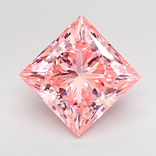 PRINCESS 2.53 CARAT FANCY INTENSE PINK VVS2  EX EX SLIGHT
