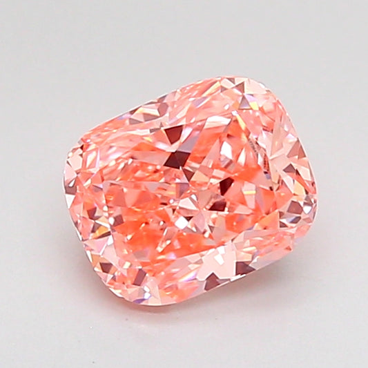 CUSHION 1 CARAT FANCY INTENSE PINK VVS2  VG EX SLIGHT