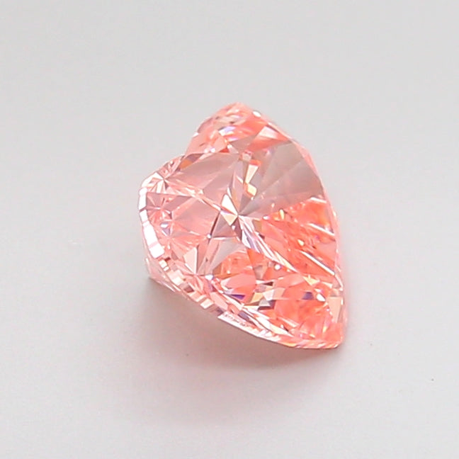 heart 1.06 carat fancy intense pink vs2  ex vg slight