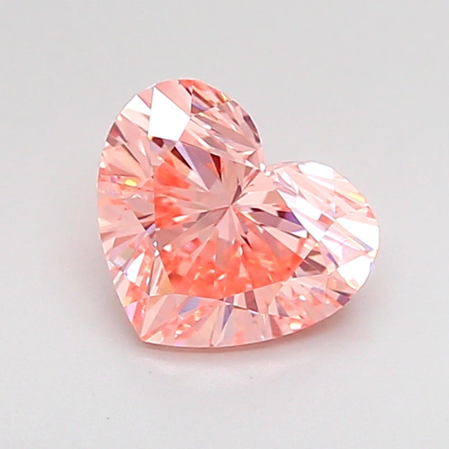 heart 1.06 carat fancy intense pink vs2  ex vg slight