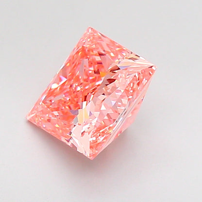 PRINCESS 2.03 CARAT FANCY VIVID PINK VS1  EX EX STRONG