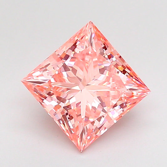 PRINCESS 2.03 CARAT FANCY VIVID PINK VS1  EX EX STRONG