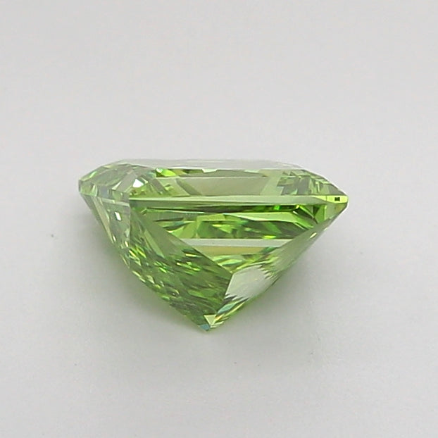 princess 0.99 carat fancy vivid green vvs2  vg vg none