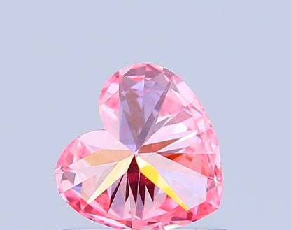 HEART 0.7 CARAT FANCY VIVID PINK VS1  VG EX STRONG
