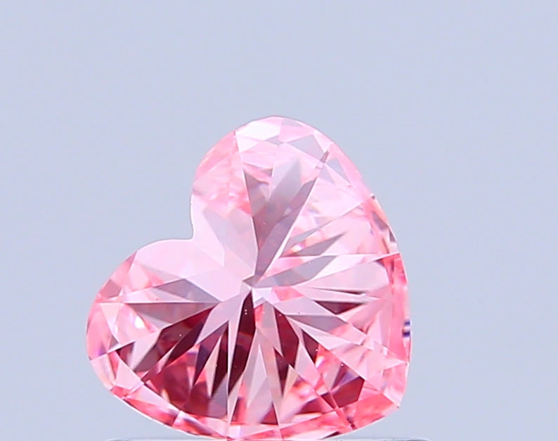heart 0.77 carat fancy vivid pink vs1  vg vg strong