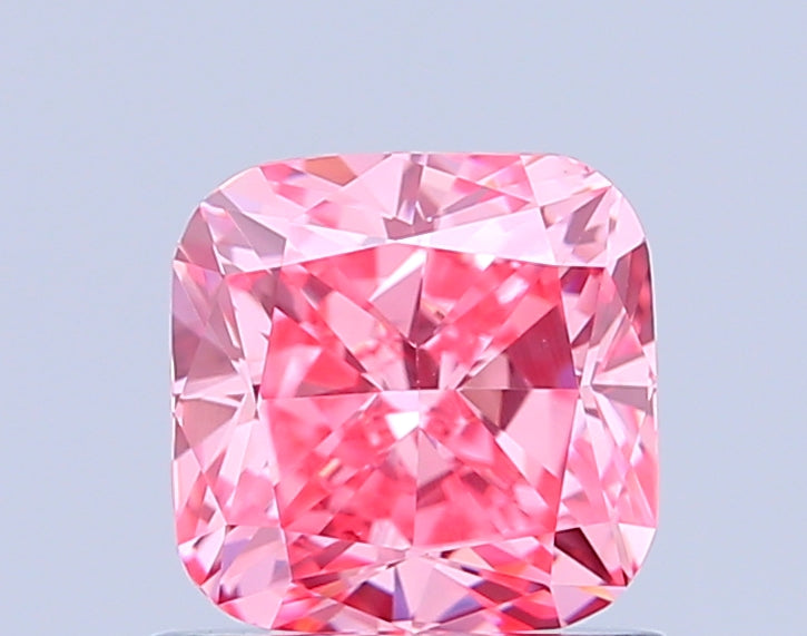 cushion 0.99 carat fancy vivid pink vvs2  vg vg strong