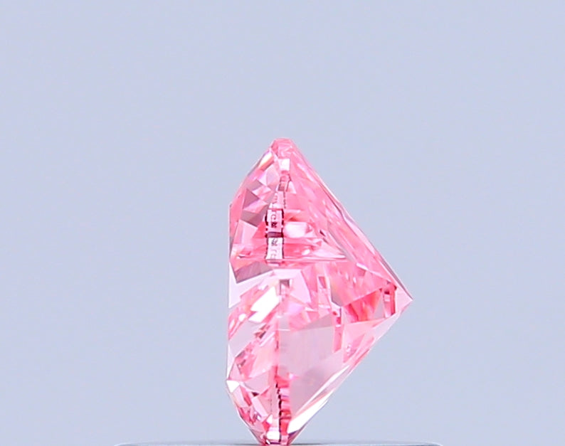 heart 0.6 carat fancy vivid pink vvs2  vg vg strong