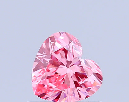 HEART 0.6 CARAT FANCY VIVID PINK VVS2  VG VG STRONG