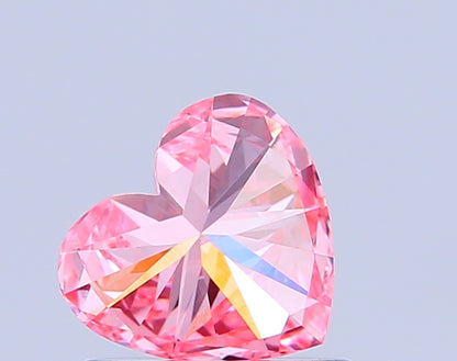 HEART 0.77 CARAT FANCY VIVID PINK VVS2  VG VG STRONG