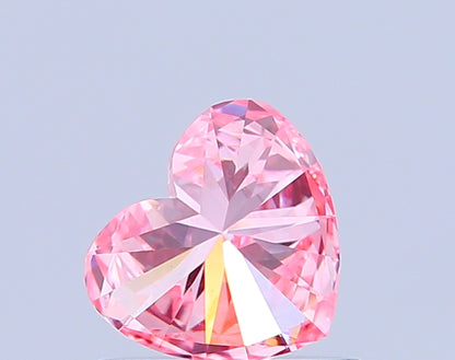 HEART 0.66 CARAT FANCY VIVID PINK VVS2  VG VG STRONG