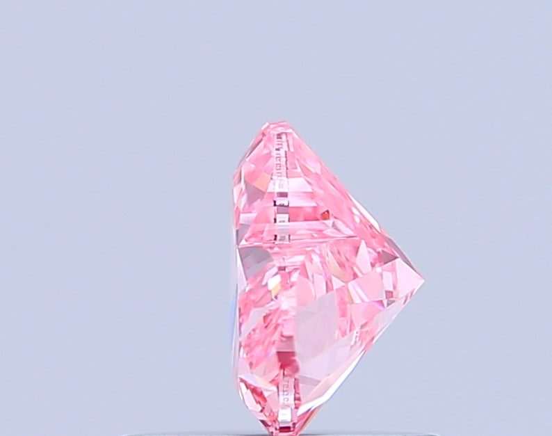 heart 0.66 carat fancy vivid pink vvs2  vg vg strong