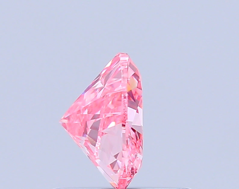 heart 0.66 carat fancy vivid pink vvs2  vg vg strong