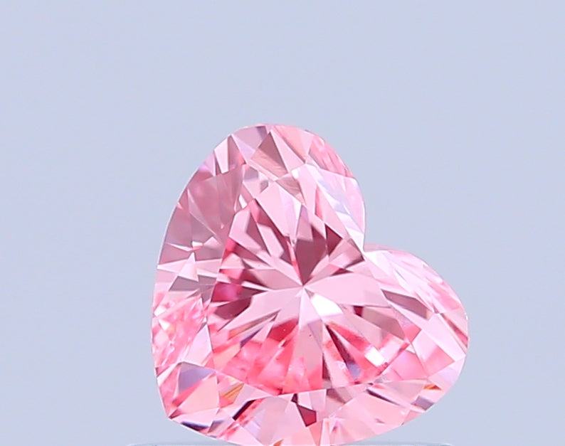 heart 0.66 carat fancy vivid pink vvs2  vg vg strong