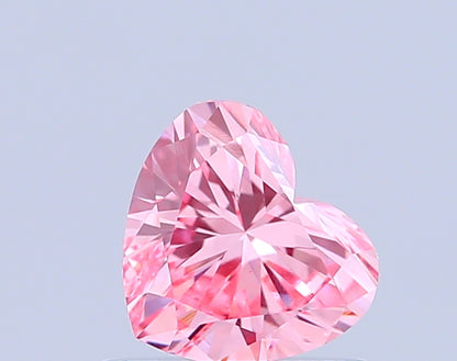 HEART 0.66 CARAT FANCY VIVID PINK VVS2  VG VG STRONG