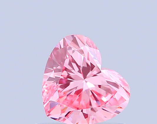 HEART 0.66 CARAT FANCY VIVID PINK VVS2  VG VG STRONG