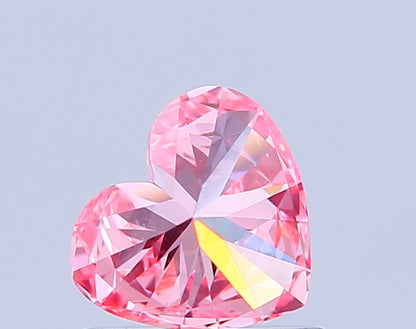 HEART 0.63 CARAT FANCY VIVID PINK VS1  VG VG STRONG