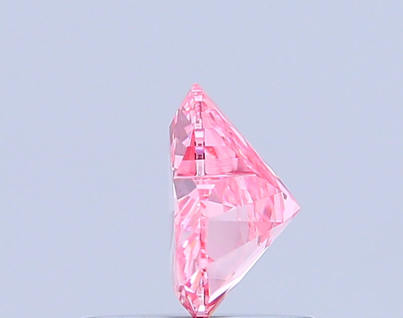 heart 0.63 carat fancy vivid pink vs1  vg vg strong