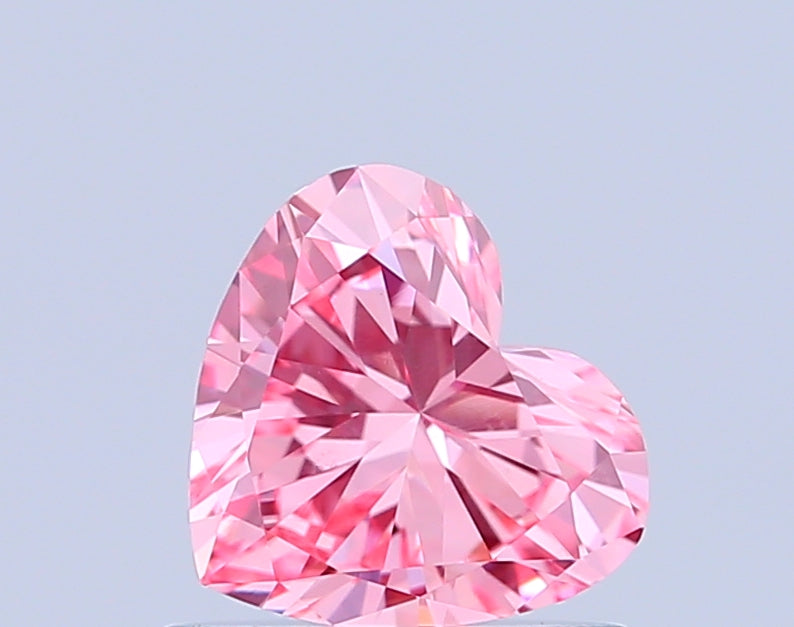 heart 0.63 carat fancy vivid pink vs1  vg vg strong