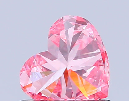 HEART 0.65 CARAT FANCY VIVID PINK VS2  VG EX STRONG