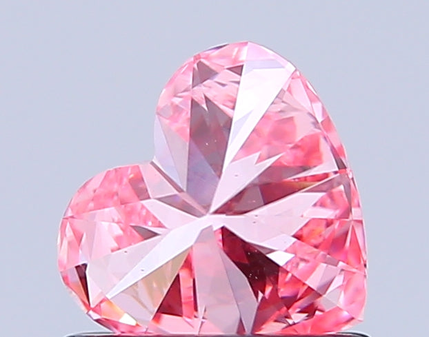 heart 0.79 carat fancy vivid pink vs1  vg vg strong