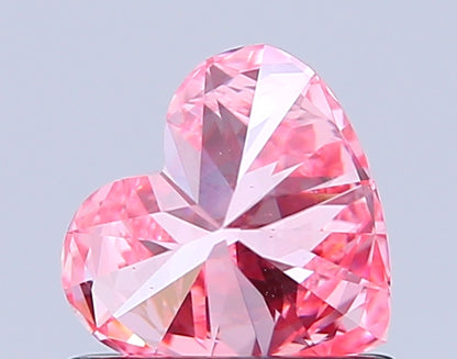 HEART 0.79 CARAT FANCY VIVID PINK VS1  VG VG STRONG