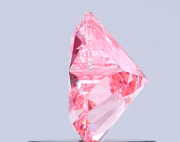 heart 0.73 carat fancy vivid pink vs2  vg vg strong