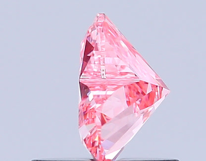 HEART 0.73 CARAT FANCY VIVID PINK VS2  VG VG STRONG