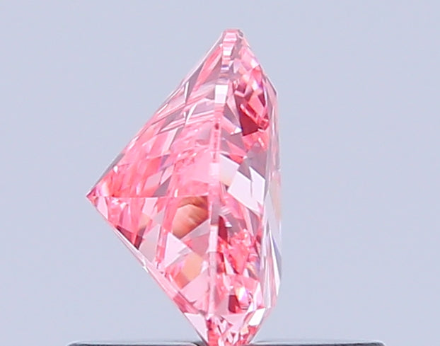 heart 0.73 carat fancy vivid pink vs2  vg vg strong