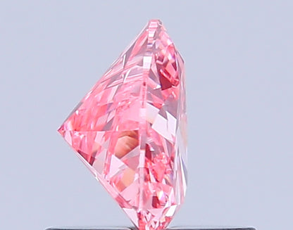 HEART 0.73 CARAT FANCY VIVID PINK VS2  VG VG STRONG