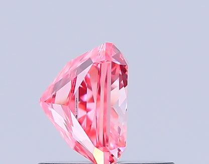 RADIANT 0.91 CARAT FANCY VIVID PINK VVS1  VG VG STRONG