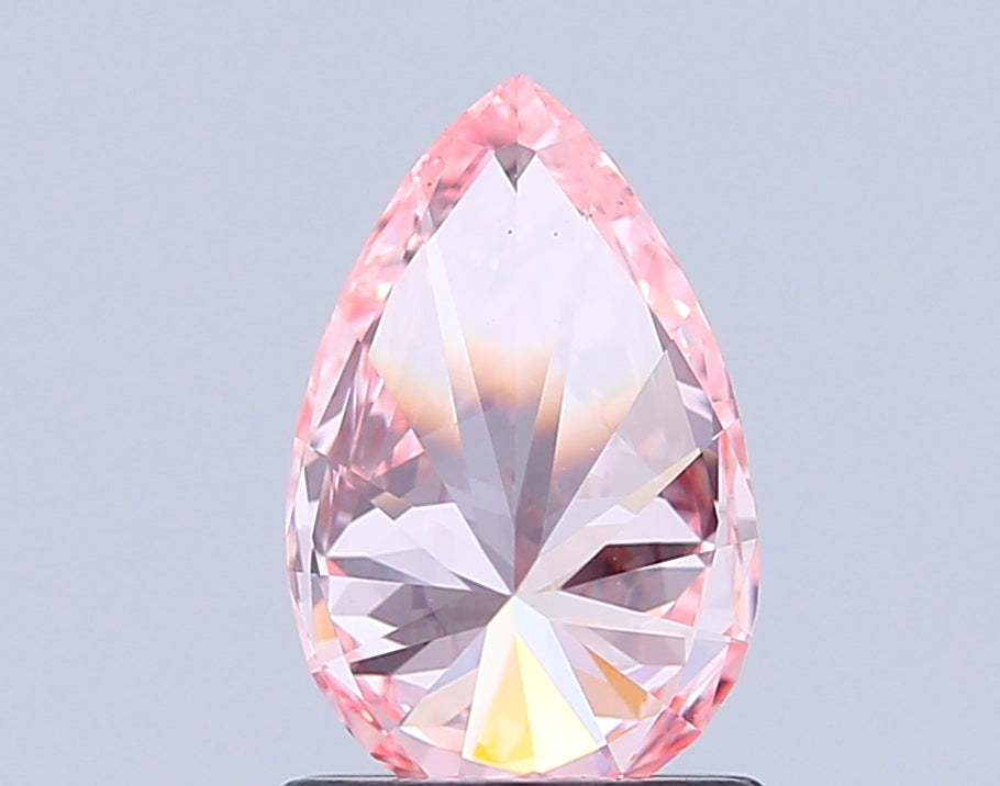 pear 1.01 carat fancy vivid pink vs1  vg vg strong