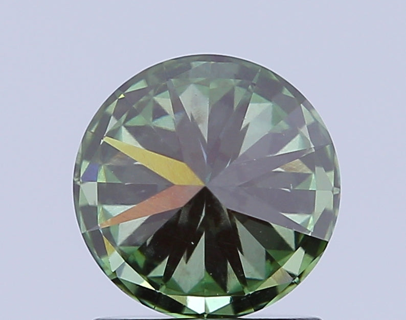 round 1.17 carat fancy vivid green vs2 vg vg vg none