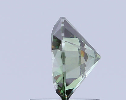 ROUND 1.17 CARAT FANCY VIVID GREEN VS2 VG VG VG NONE