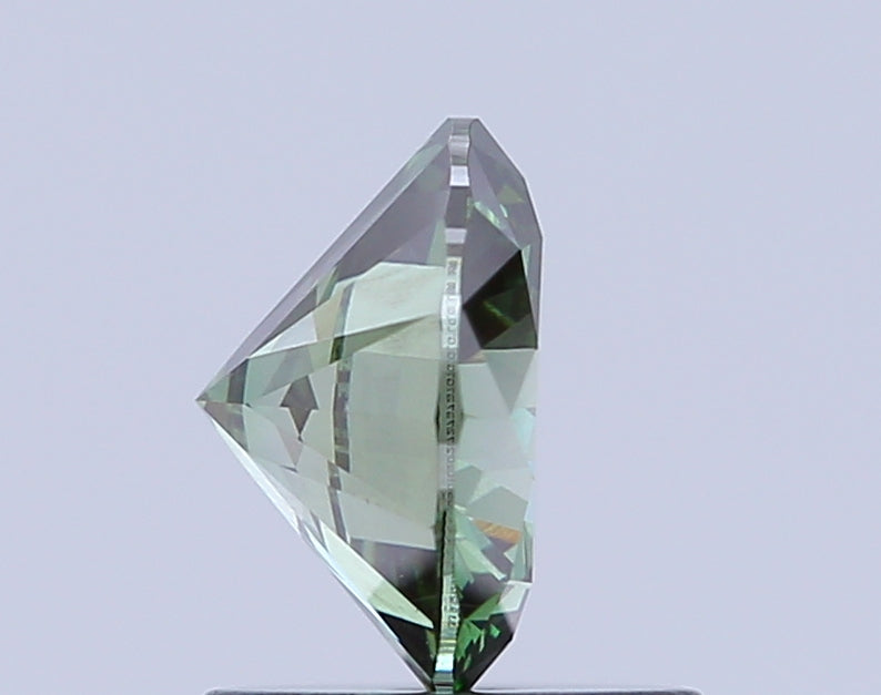 round 1.17 carat fancy vivid green vs2 vg vg vg none