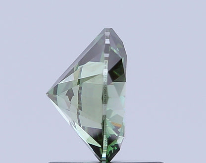 ROUND 1.17 CARAT FANCY VIVID GREEN VS2 VG VG VG NONE