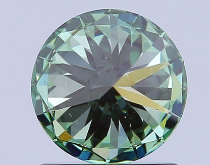ROUND 1.05 CARAT FANCY VIVID GREEN VS1 ID EX EX NONE