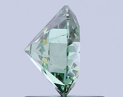 ROUND 1.05 CARAT FANCY VIVID GREEN VS1 ID EX EX NONE