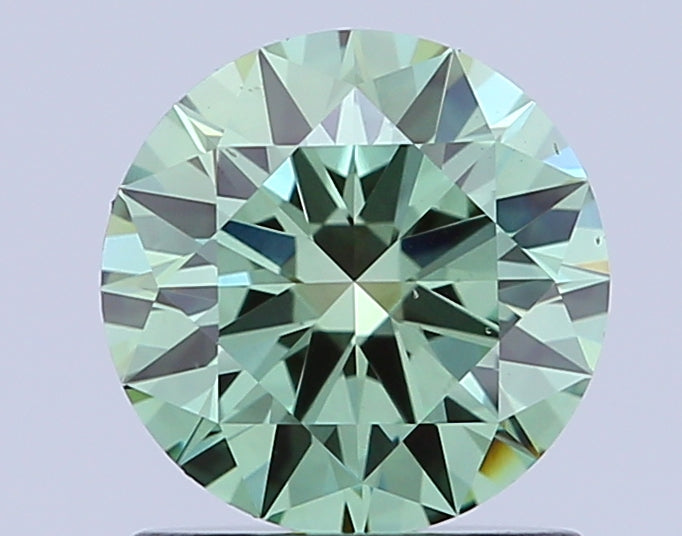 round 1.05 carat fancy vivid green vs1 id ex ex none