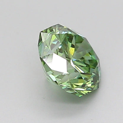 OCTAGONAL 0.93 CARAT FANCY VIVID GREEN VS1  Good VG NONE