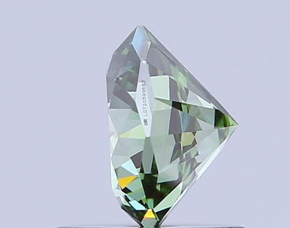 OCTAGONAL 0.98 CARAT FANCY VIVID GREEN VS1  VG VG NONE