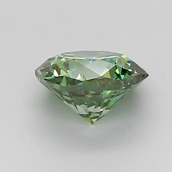 octagonal 0.9 carat fancy vivid green vs1  vg vg none