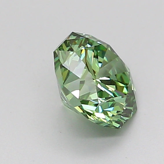octagonal 0.9 carat fancy vivid green vs1  vg vg none