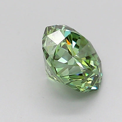 OCTAGONAL 0.9 CARAT FANCY VIVID GREEN VVS2  VG VG NONE