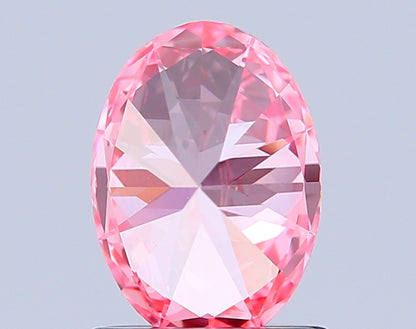 OVAL 1.03 CARAT FANCY VIVID PINK VVS2  EX EX STRONG