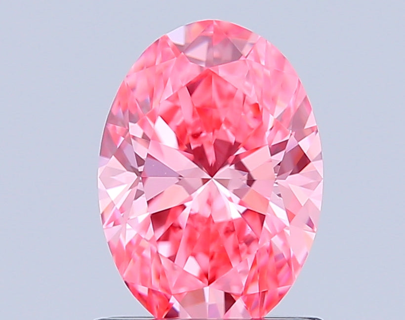oval 1.03 carat fancy vivid pink vvs2  ex ex strong