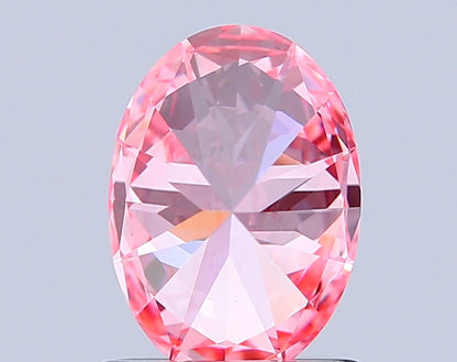 OVAL 1.02 CARAT FANCY VIVID PINK VVS2  EX EX STRONG