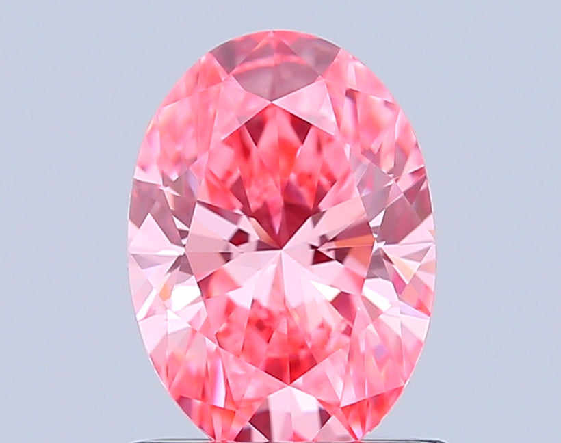 oval 1.02 carat fancy vivid pink vvs2  ex ex strong
